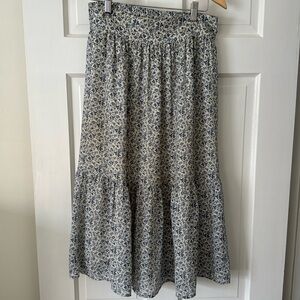 Georgette Pintuck Maxi Skirt in Sunflower Field by Madewell